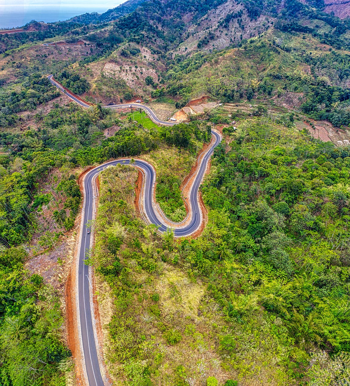 a road through a mountain